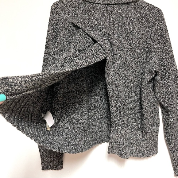 Madewell Eastbrook Turtleneck Sweater Large Cross-Back Merino Wool Blend Grey - Picture 8 of 12